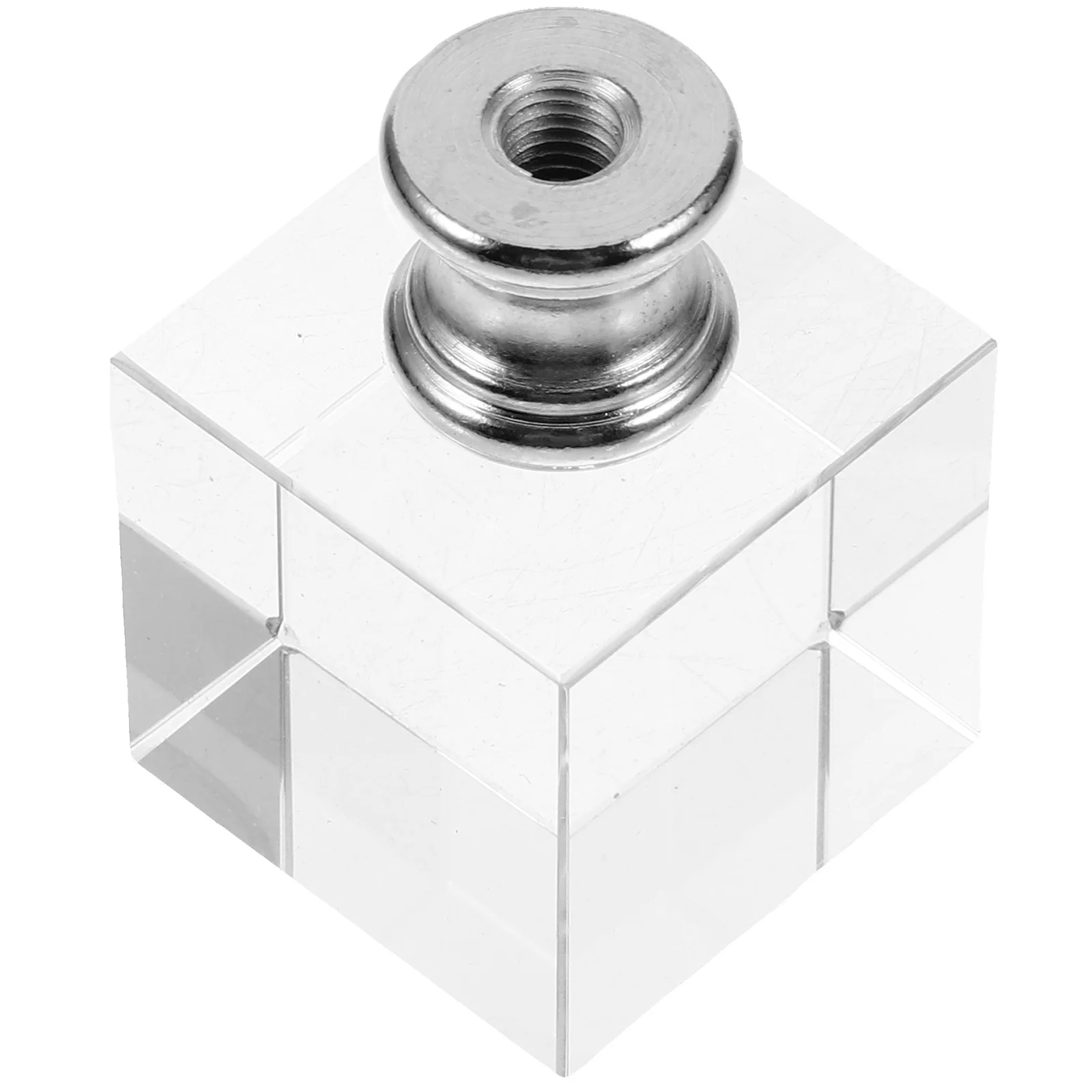 

Хрустальный держатель абажура, квадратный прозрачный финиал для настольного торшера, современный светильник, ручка, декор, украшение для лампы-арфы