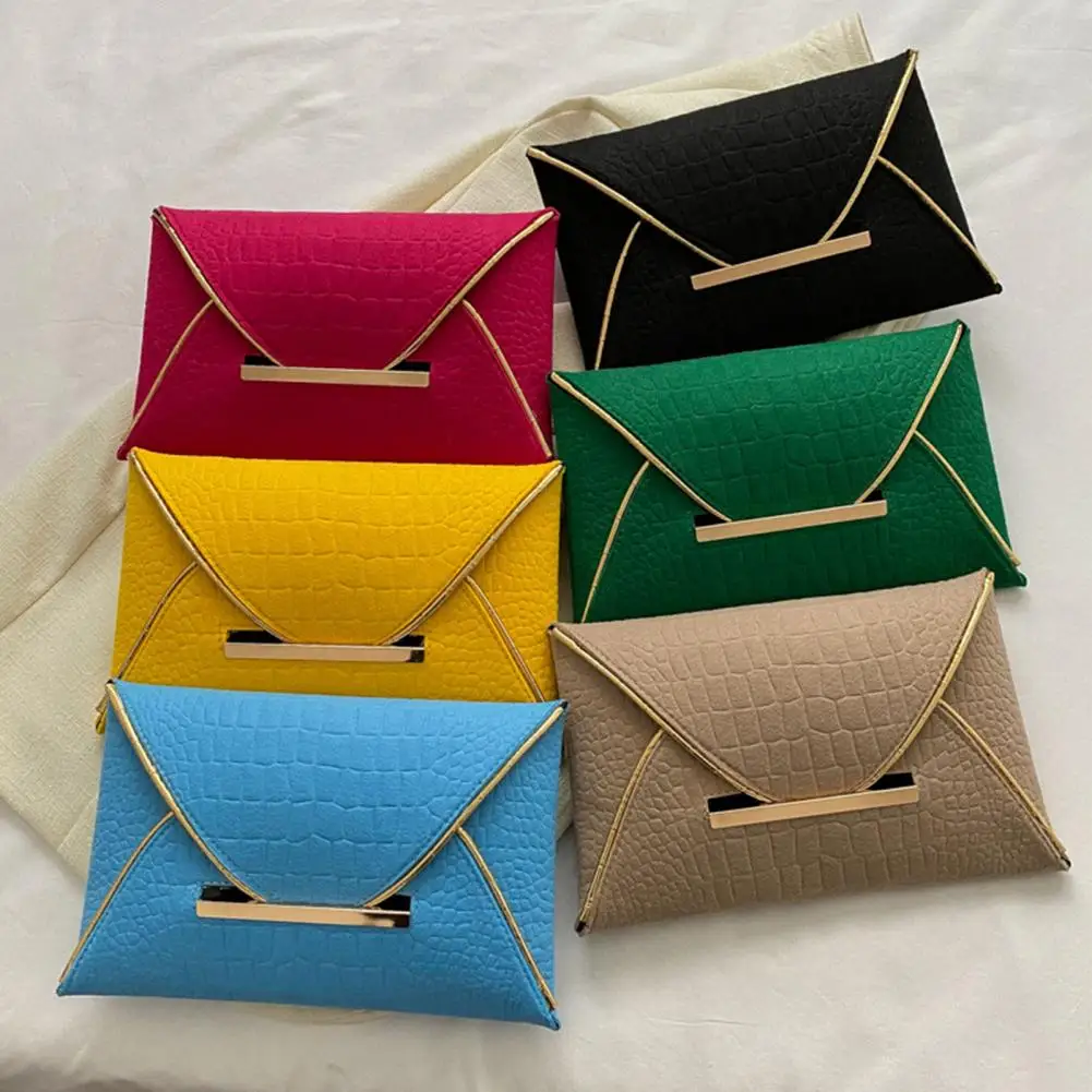 

Clutch Bag Portable Faux Leather Envelope Bag Luxury Ladies European American Street Women Luxury Dinner Bag Minaudiere