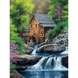 GATYZTORY Painting By Numbers waterfall Scenery Oil Paint For Adult Coloring By Numbers On Canvas Painting Unique Gift Home Deco
