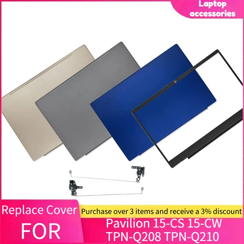 New Laptop case for HP Pavilion 15-CS 15-CW TPN-Q208 TPN-Q210 LCD Back Cover Front Bezel Palmrest Bottom Case Hinges