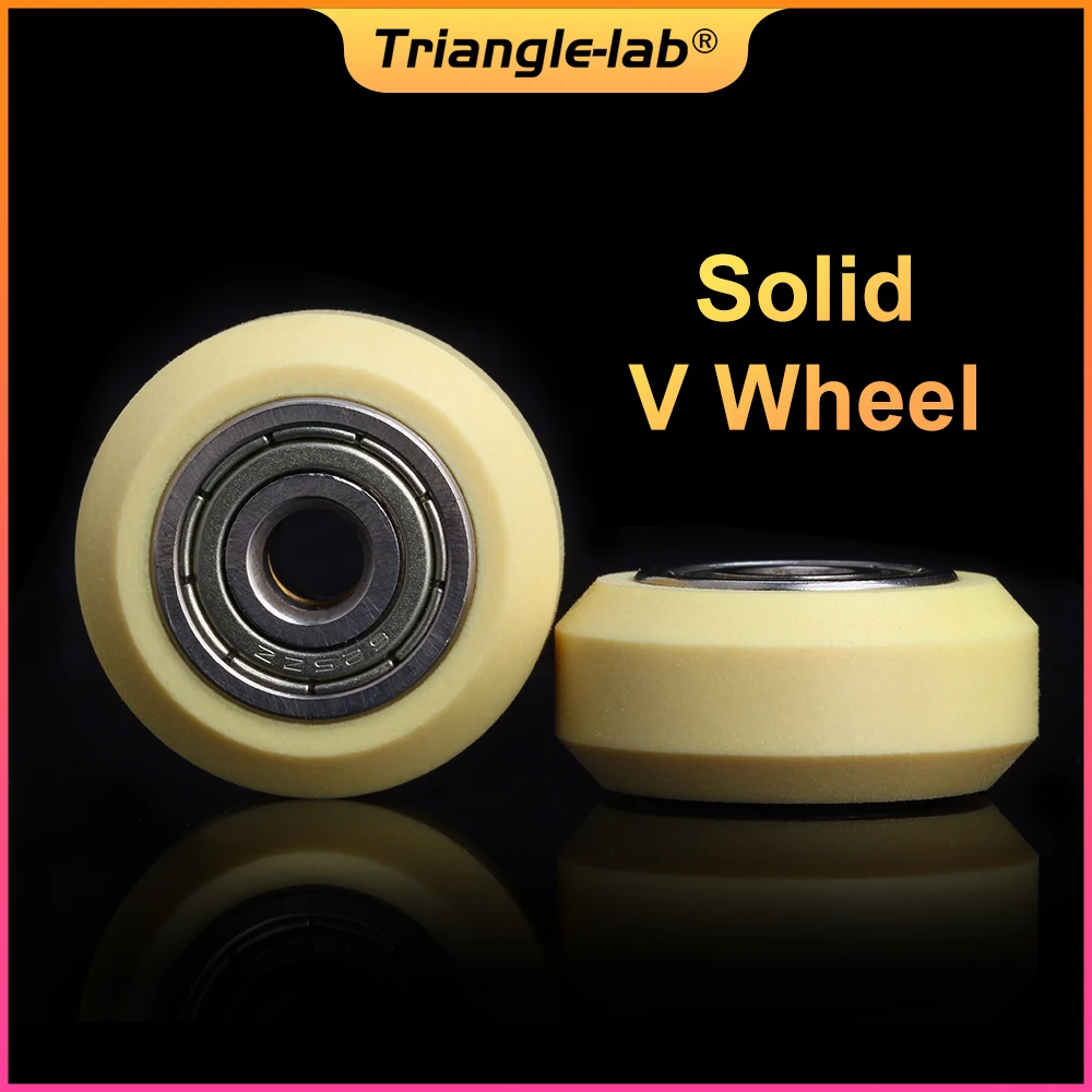 Trianglelab Kevlar reinforced self-lubricating wear-resistant V-SLOT Solid V Wheel for voron prusa MK3S ender 3 cr-10