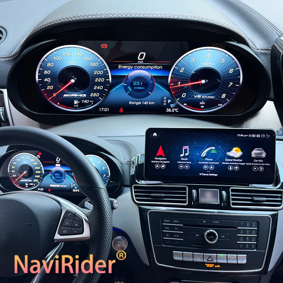 12.3inch Car Radio LCD Digital Dashboard Cluster For Benz ML GL GLE GLS W166 X166 2012-2019 Years Auto Instrument Paneel Cockpit