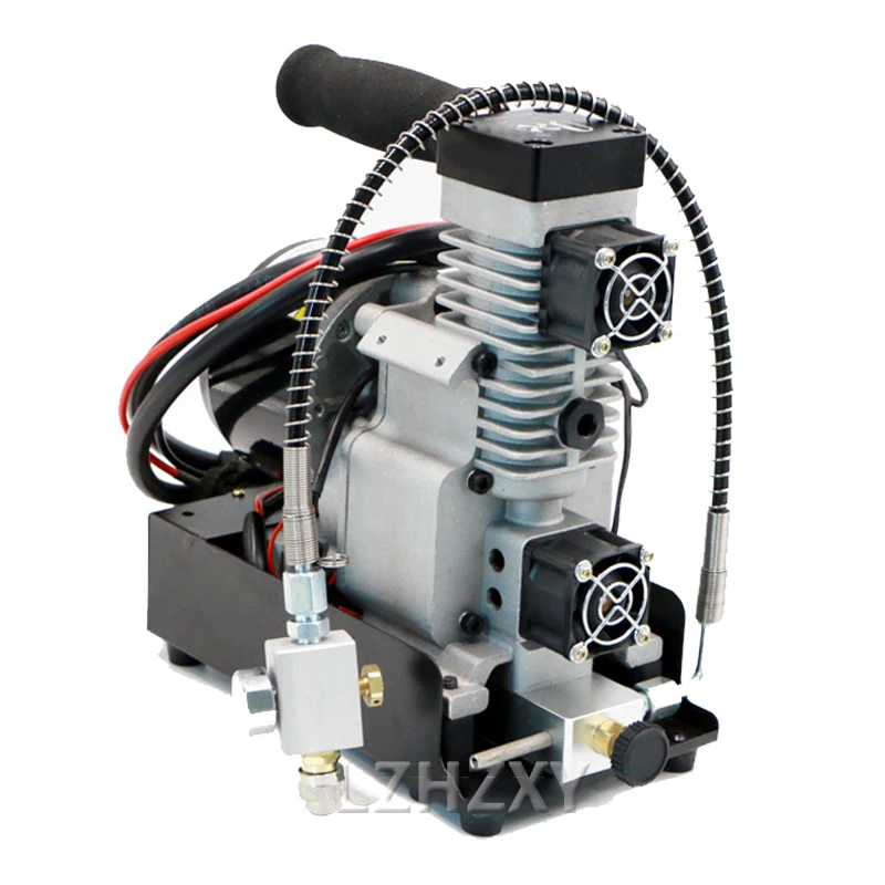 4500Psi 30MPA PCP Air Compressor with Wire Spool Built-in 12V Power Adapter & Fan Auto-stop for PCP Scuba Tank