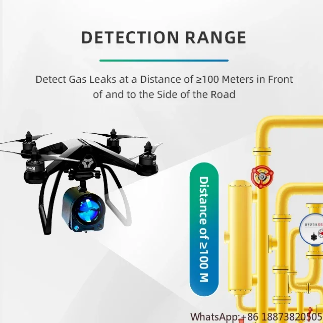 S350-W2 the UAV laser methane module 50000PPM.M laser methane drone CH4 module remote laser detector