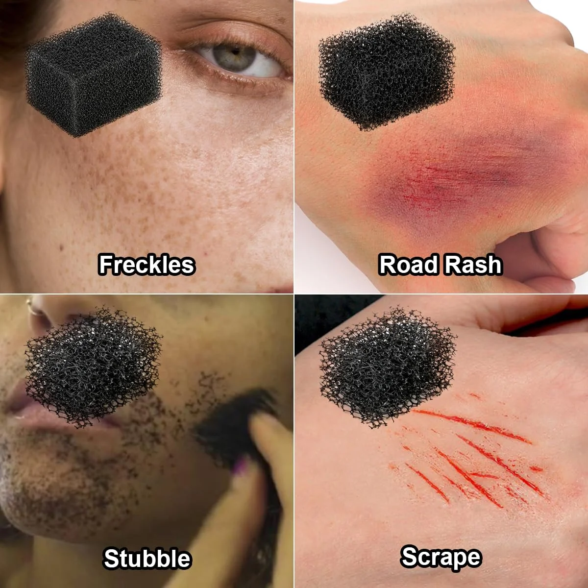 Bowitzki الدم المزيف 3 قطعة دم المرحلة + رذاذ الدم + دم متخثر واقعي قابل للغسل للمؤثرات الخاصة مكياج SFX