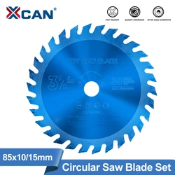XCAN 1pc 85x1 0/15mm 24/30/36 zębami TCT drewna piła tarczowa ostrze Nano niebieska powłoka tarcza tnąca z końcówką węglikową ostrze piły