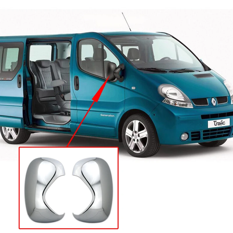 Car exterior parts accessory auto body kits mirror Cover Caps for Vauxhall Vivaro Renault Trafic 2001-2015