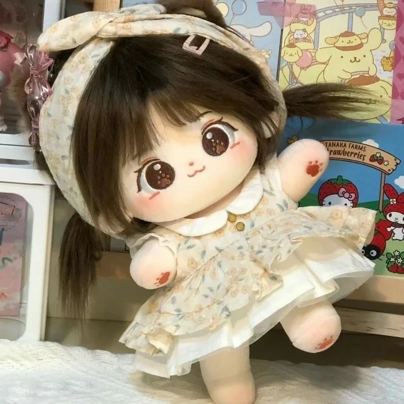 

Miaomiao Cotton Doll Stock 20cm Interchangeable Baby Clothes Plush Doll Figure Doll Gifts to Girls