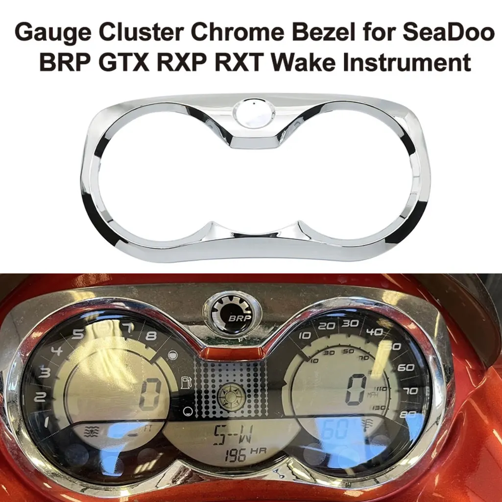 

Gauge Cluster Chrome Bezel for SeaDoo BRP GTX RXP RXT Wake Instrument