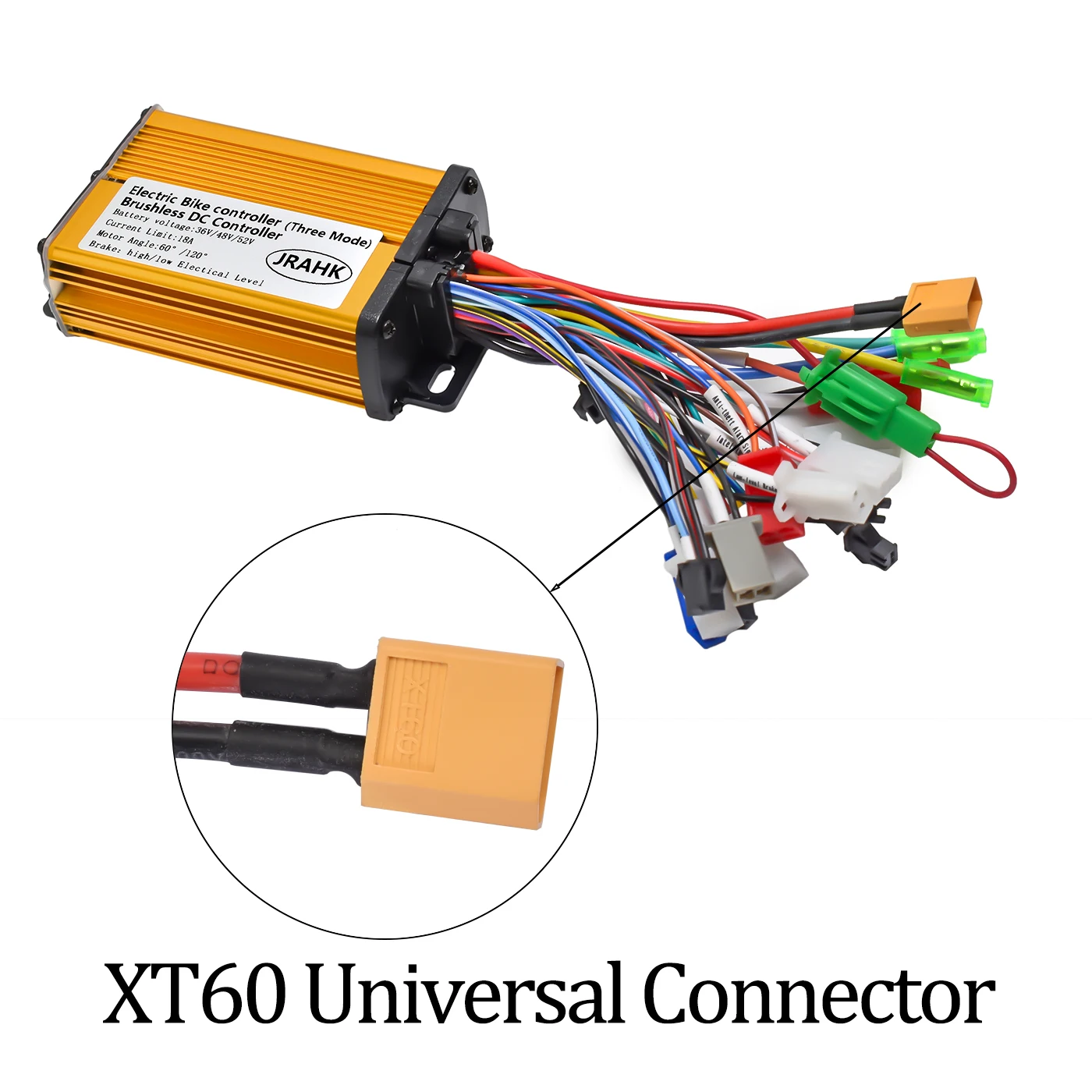 JRAHK Ebike Controller 36v 48v 350W-400W 3‑Mode Electric Scooter Controller Bicycle Spare Parts For Electric Bike Motor