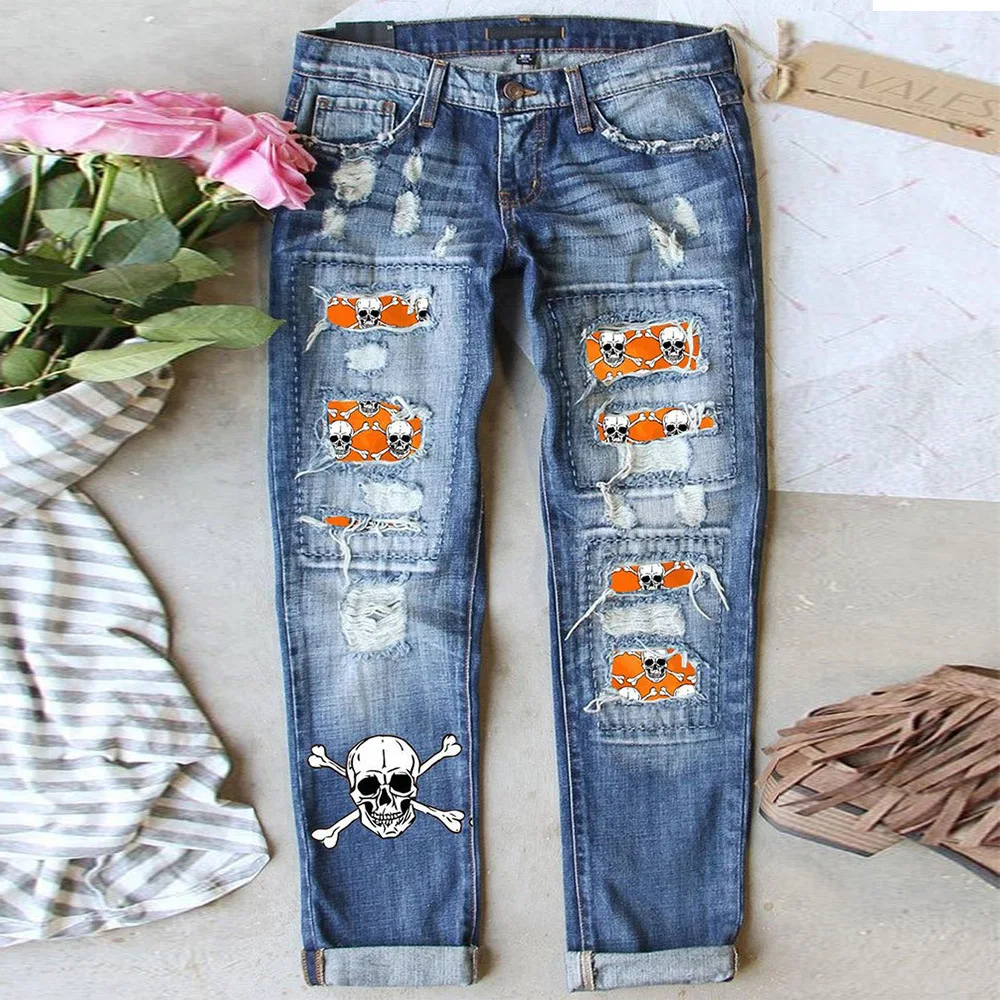 Patchwork Baggy Vrouw Jeans Moeder Broek Blue Vintage Hoge Taille Vriendje Meisjes Rechte Broek Streetwear Y2K 90S Vrouwelijke Broek