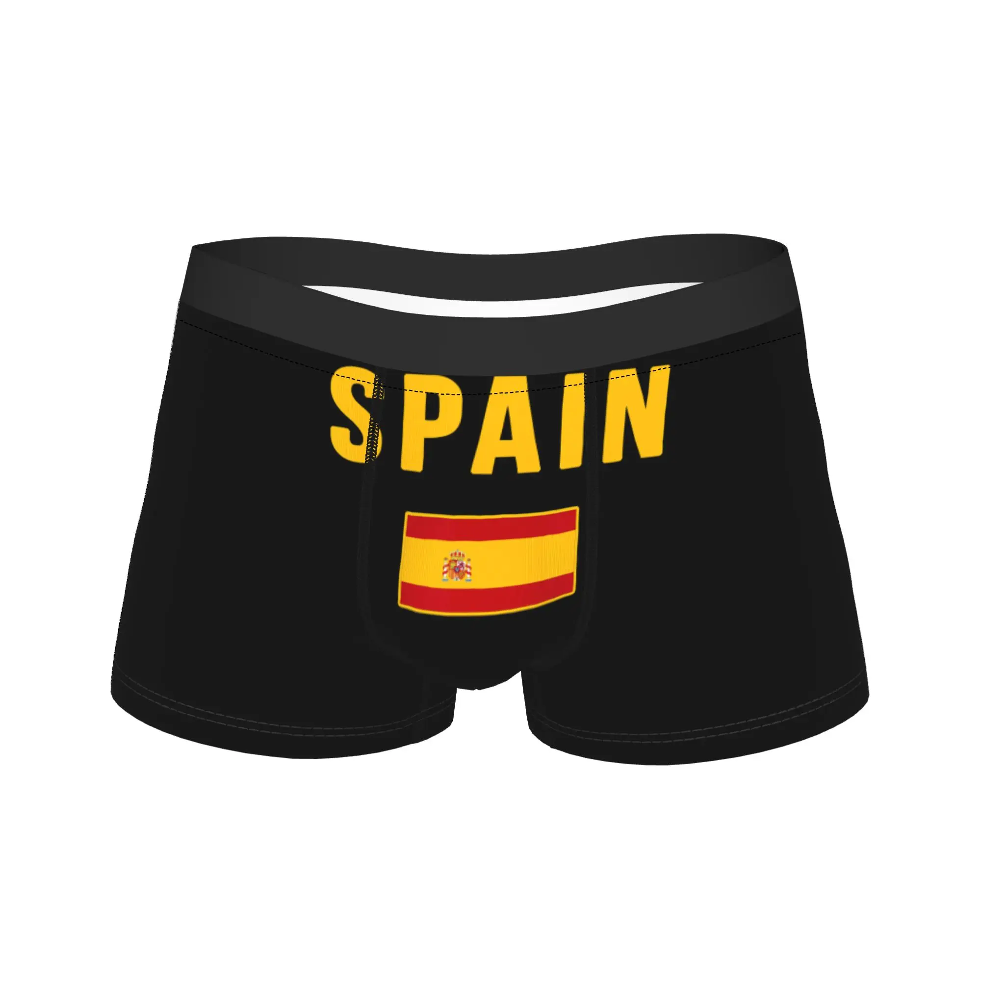 Spain Spanish Flag Espana  Underwear  Comfortable Panties Print Shorts Briefs For Men 3D Pouch Plus Size Boxer Shorts