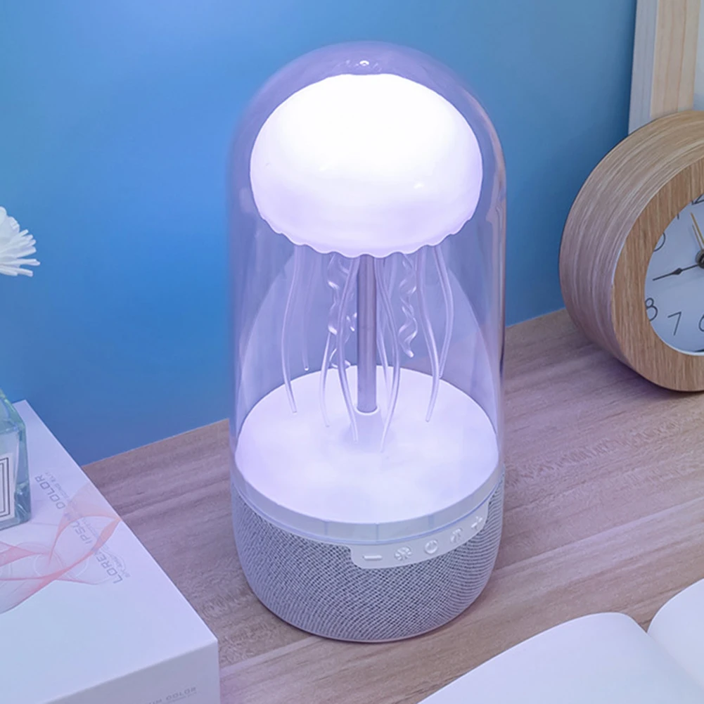 

Floating Jellyfish Speaker with Bluetooth-Compatible Speaker HiFi Stereo Atmosphere Light 1800mAh Color Changing for Home Office