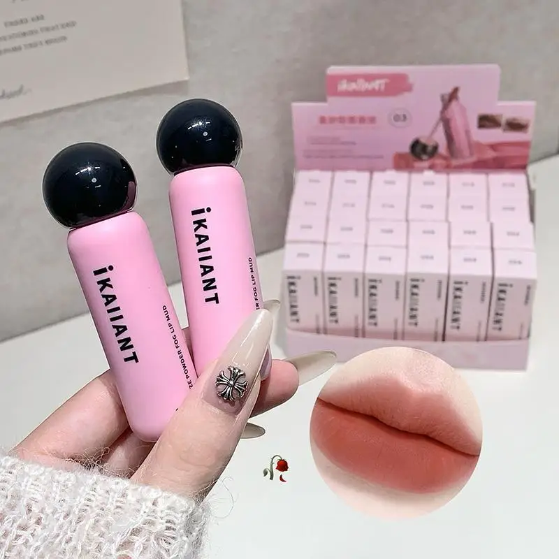 Starry Pink Velvet Matte Lip Mud Lipgloss, seidig glatte Textur, langlebig, einfach aufzutragender Lippenstift