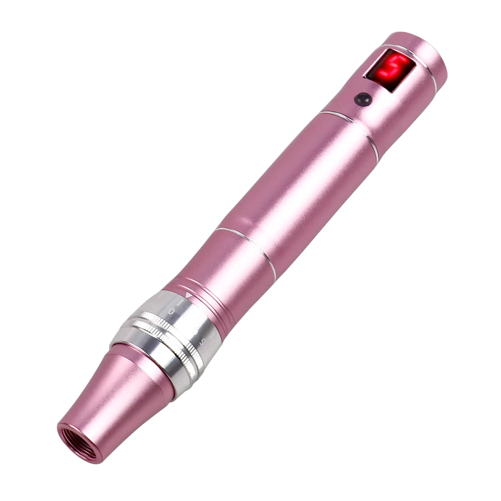 Professioneller kabelloser elektrischer Derma Pen, 5-stufig einstellbares Schönheitsgerät, ausgestattet mit 2 Ersatz-Mikronadel-Kartuschen. – Detail 15