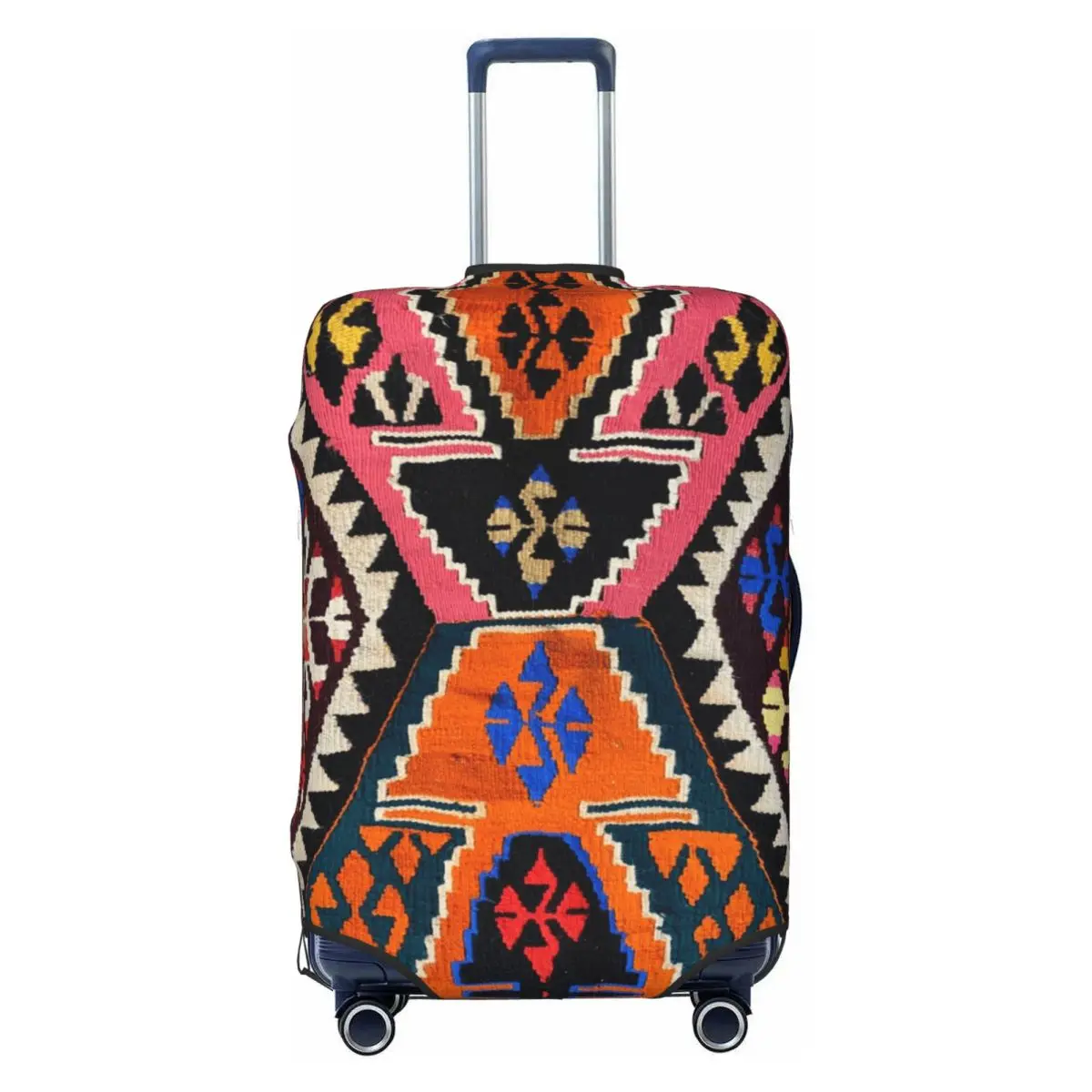 

Чехол для чемодана в античном стиле: тканый текстиль в стиле навахо, турецкий, племенной, персидский, этнический узор, защитный чехол для багажа