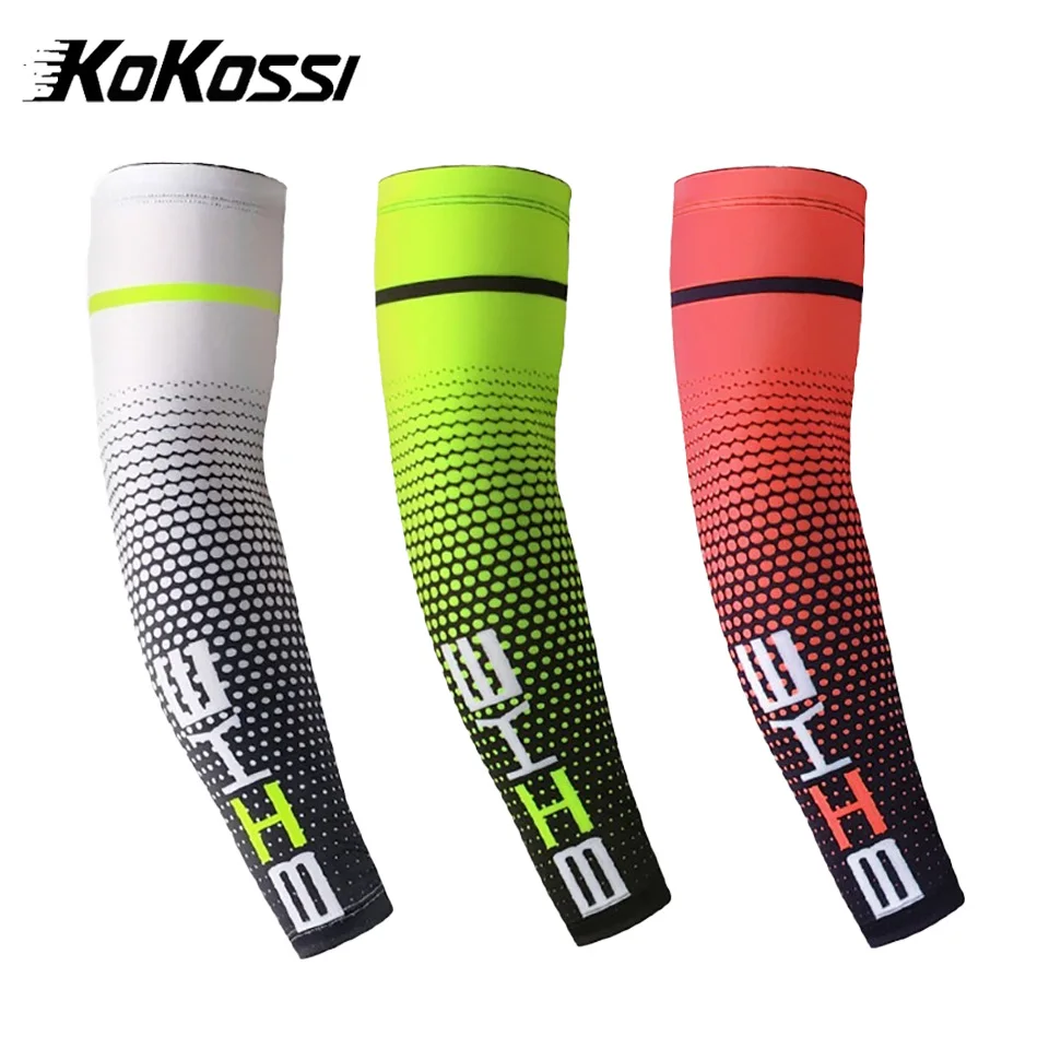 

KoKossi 1 Pair Sports UV Sun Protection Cycling Running Sports Sleeve Cooling Sleeves Protective Breathable Elastic Arm Sleeves