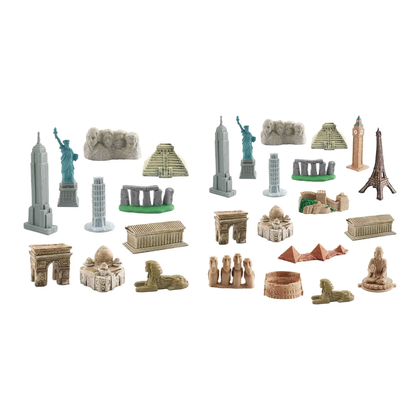 Historical Landmarks Building , Mini Building , Learning Toy, Mini Figurines Around The World for Desktop Kids Adults
