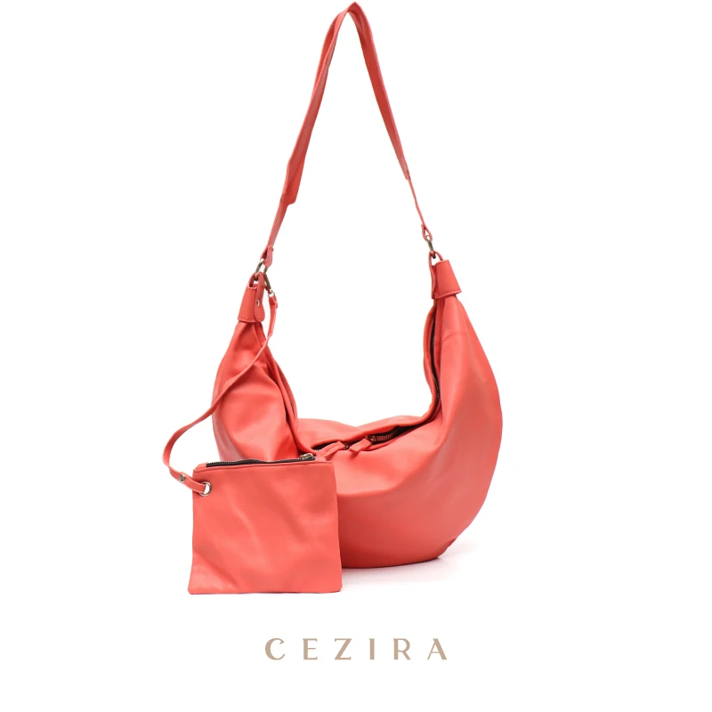 

CEZIRA Brand Soft Women PU Vegan Leather Hobo 2022 Fashion Slouchy Shoulder Bags Large Casual Purse Female Daily Chic Handbags