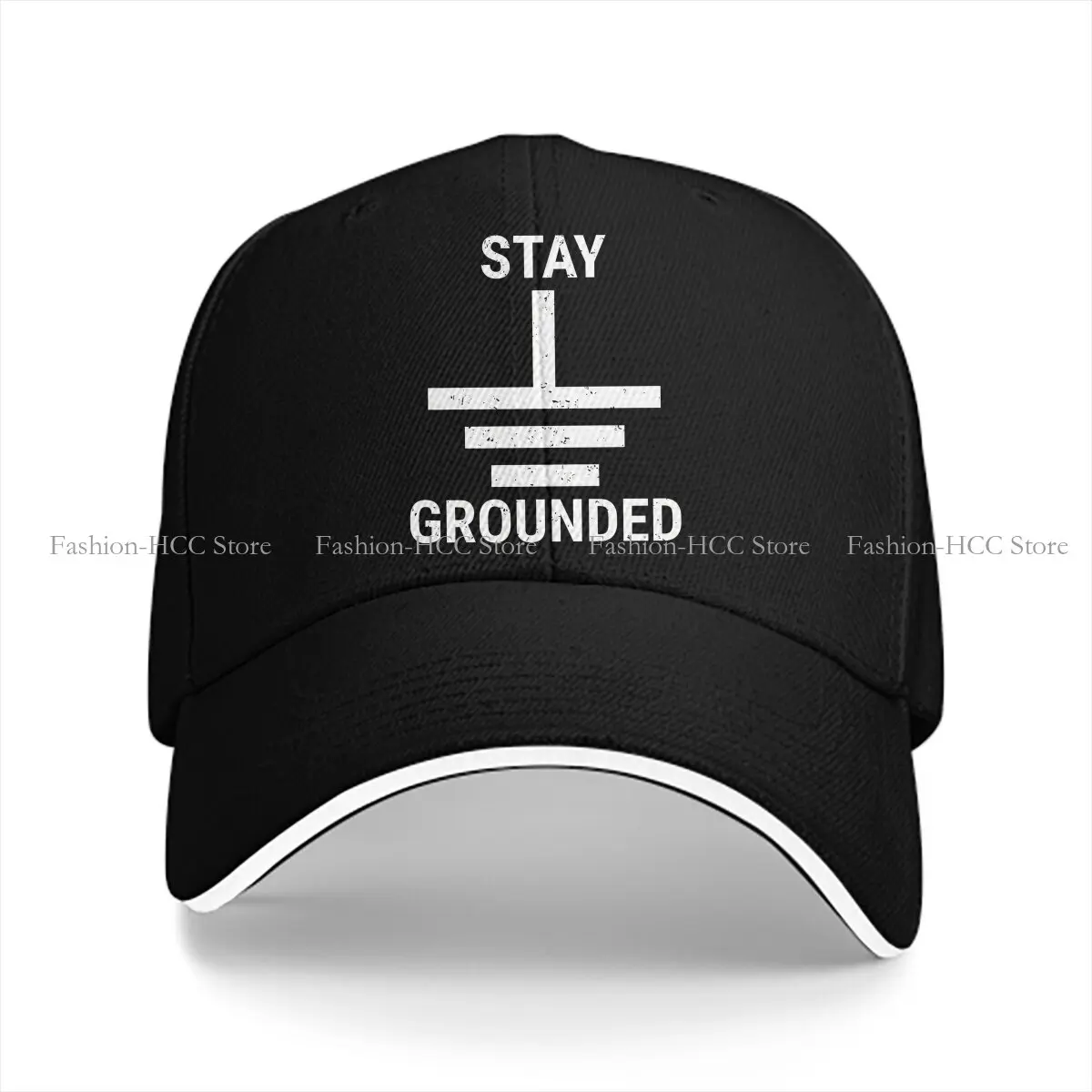 Summer Cap Sun Visor Stay Grounded Circuit Hip Hop Engineer Electrical Electrician Peaked Hats