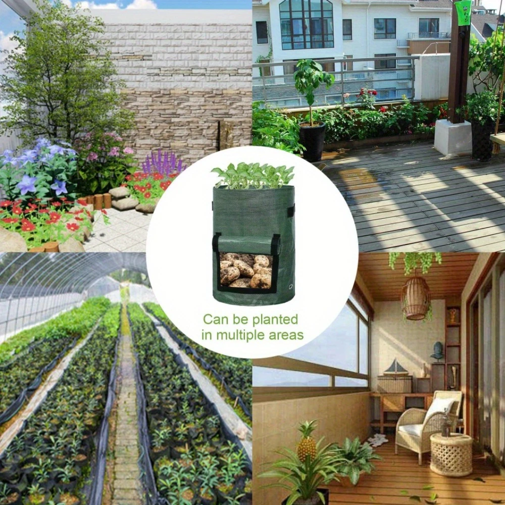 

1Pcs Large Capacity 7 Gallon Reusable Vegetable Gardening Bag with Handle and Ventilation Holes for Indoor and Outdoor Use