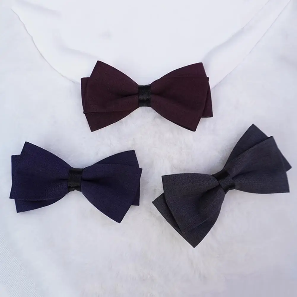 Exquisite Workmanship Bow Tie Elegant Adjustable Double-layered Bow Tie for Men Formal Wear for Weddings Business Events Parties
