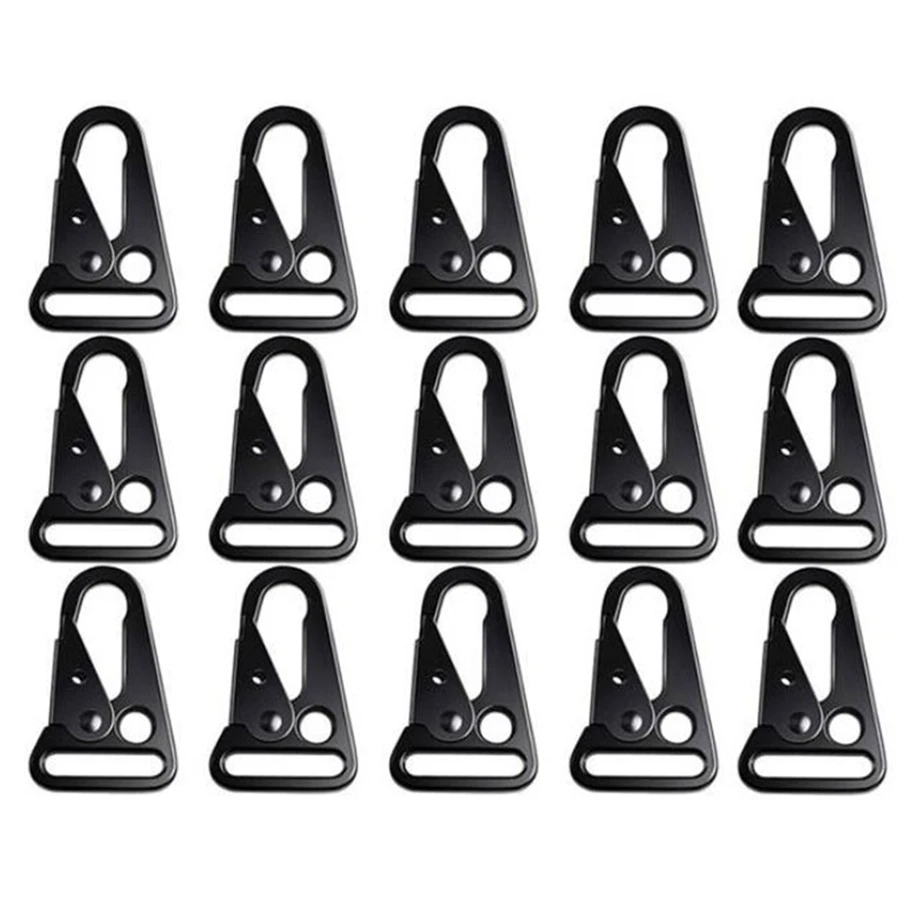 15 Pcs Enlarged Mouth Clip Sling Clasp Olecranon Hook for Sling Outdoors Bag Backpack,Carabiner Keychain Snap Hooks