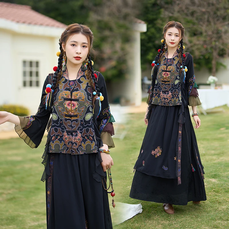 Embroidery Vest Short Women Ethnic Style Casual Retro Waistcoat China Traditional Clothes Chinese Style Sleeveless Jacket