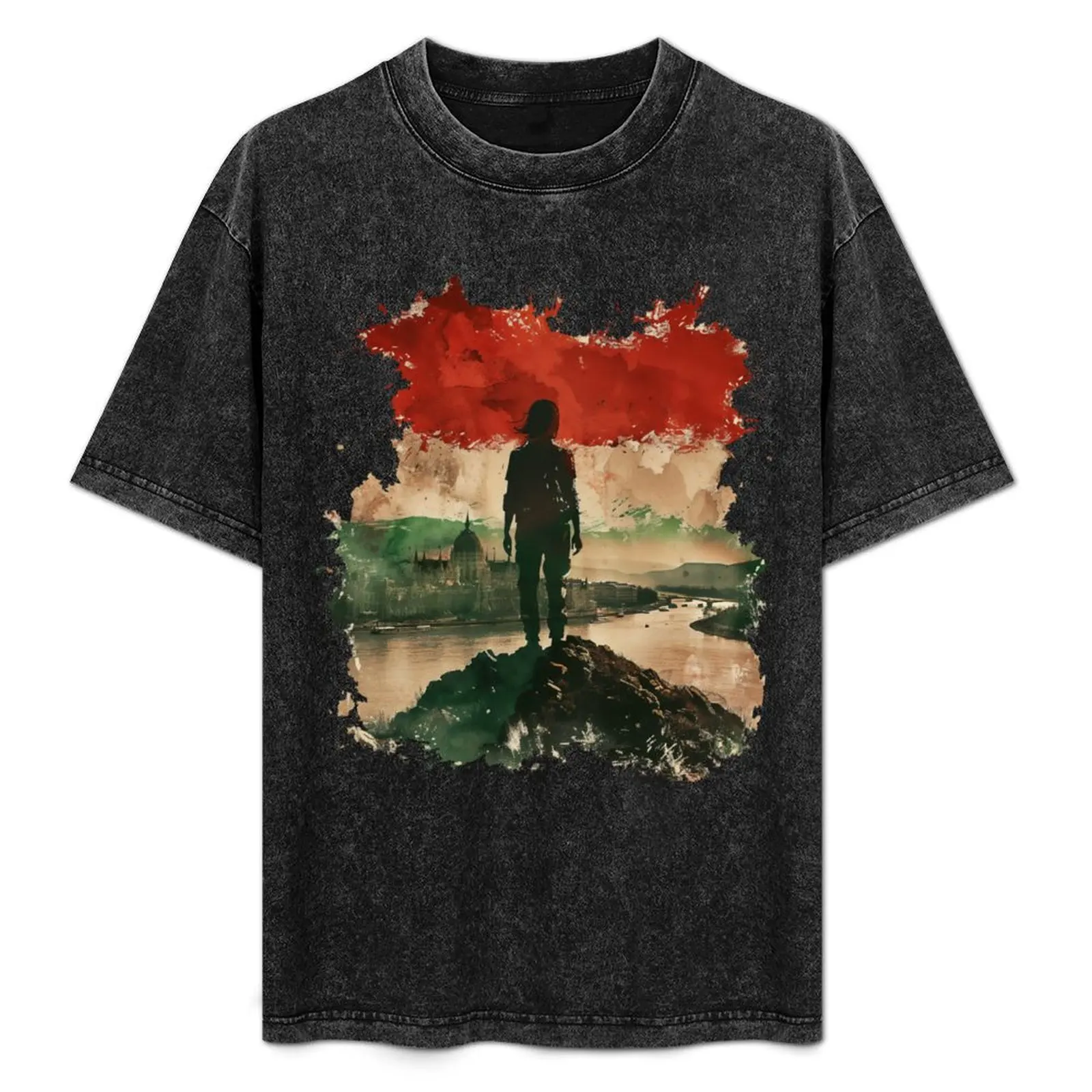 

Hungarian flag T-Shirt Simple Graphic Design T-Shirt