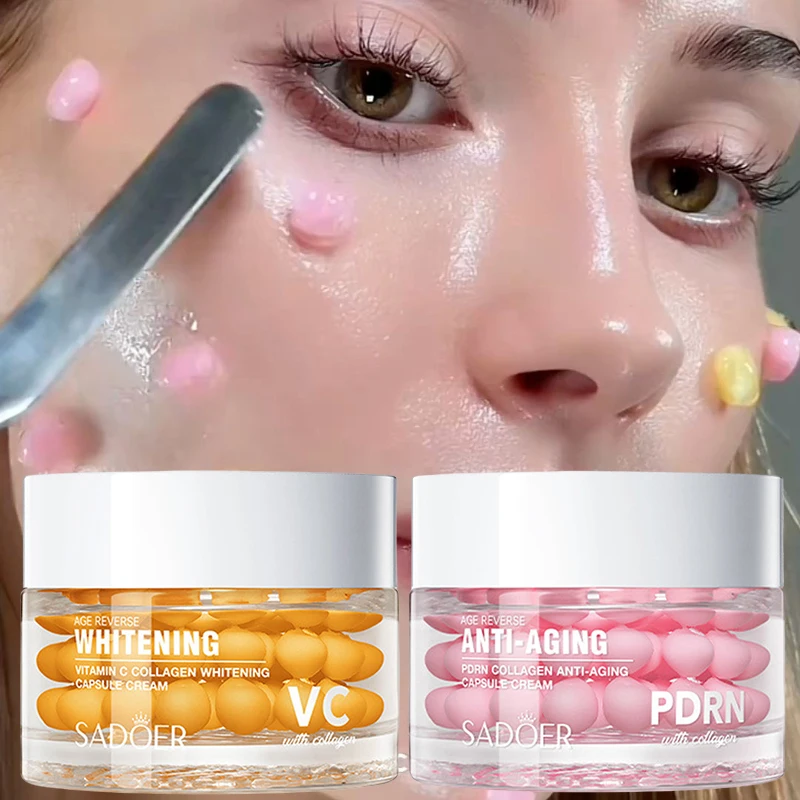 PDRN Centella Asiatica Vitamin C Collagen Capsule Cream Korean Salmon Gentle Soothing Face Cream Moisturizing Nourishing Skin