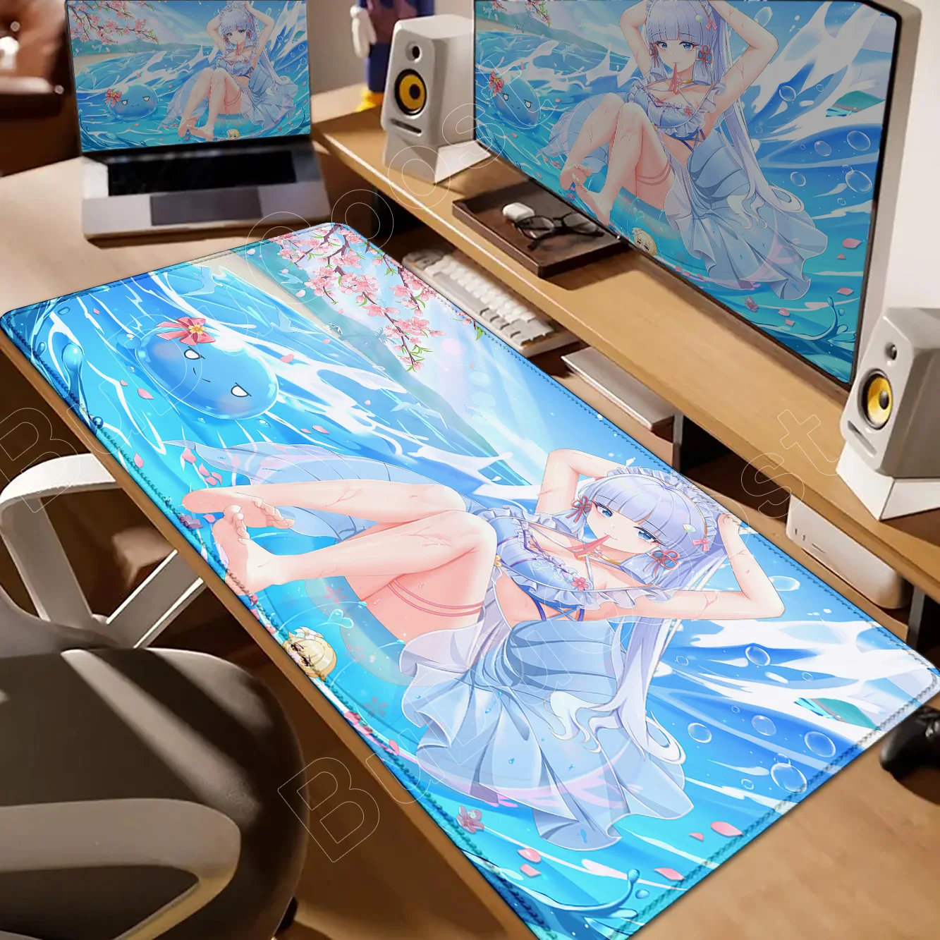 

Like Kawaii Girl Kamisato Ayaka Genshin Impact Mouse Pad Large 900x400mm Cute Anime Mousepad Computer Keyboard E-Sports Desk Mat