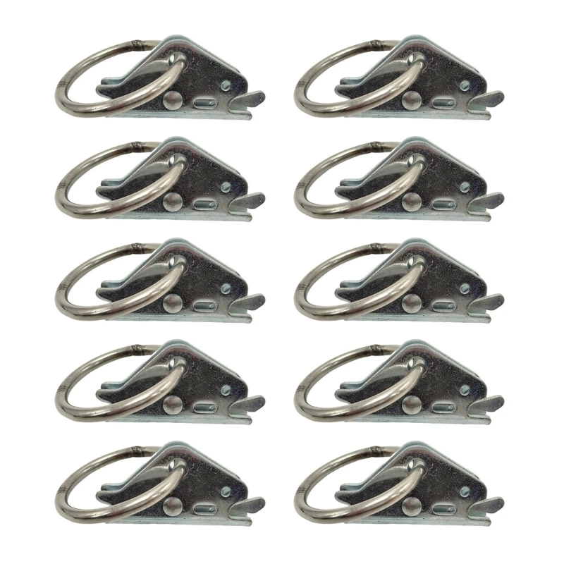 

D0UC 10pcs E Track Cargo Anchors Antislip Grip Zinc Coated Trailer Fasteners Suitable For Secure Transport Quick Installation
