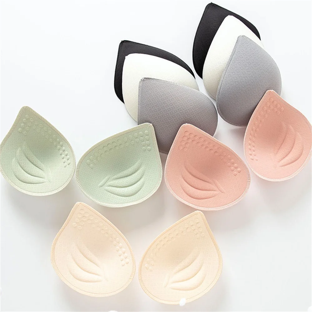 

1 Pair Latex Chest Pad Breathable Bra Pads Inserts Removable Women's Yoga Sports Cups Bra Pads Or Swimsuit Insert 1.6cm