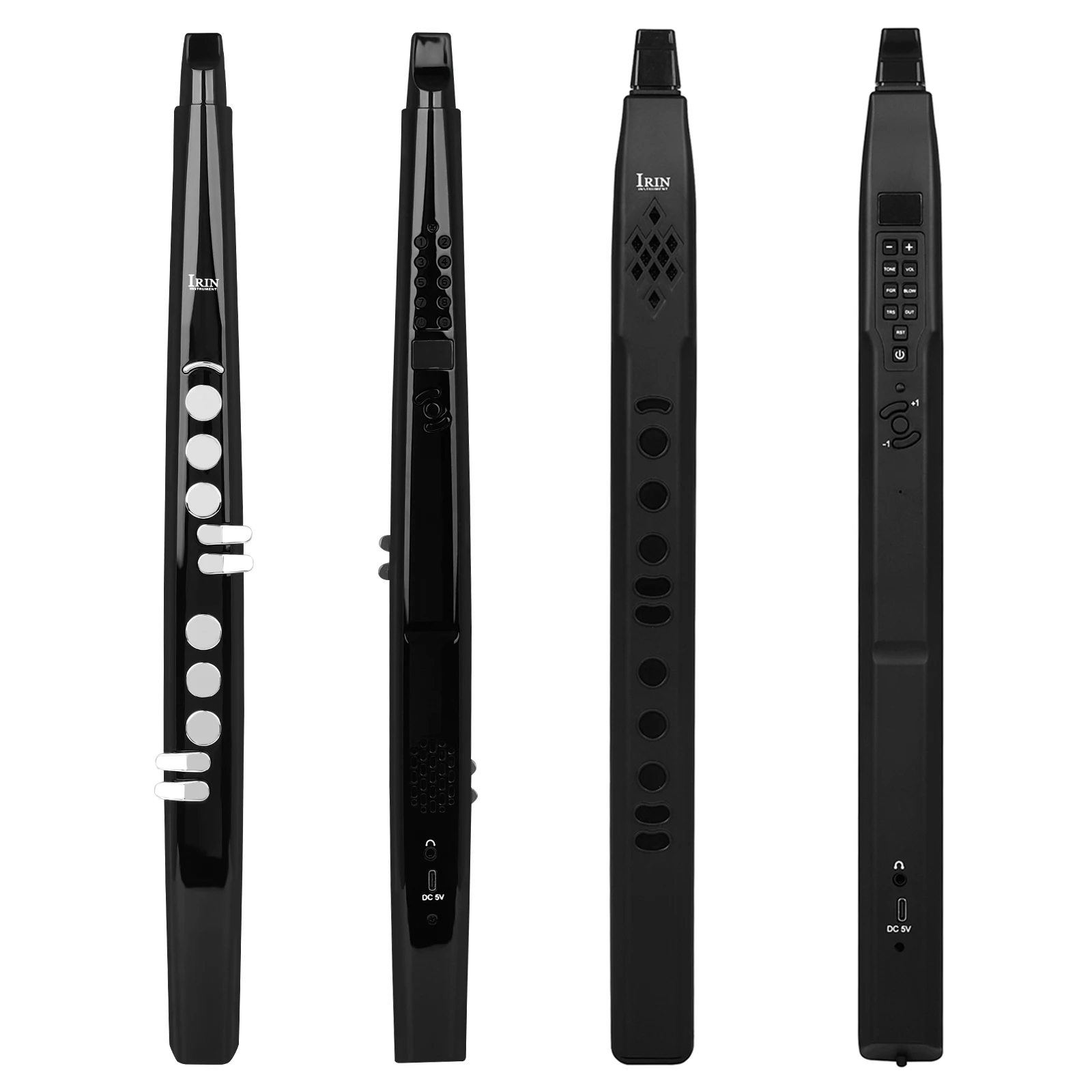 IRIN Mini Electric Saxophone Blowpipe Imitation Flute Clarinet Various Sounds Electronic Saxophone Intelligent Wind Instrument