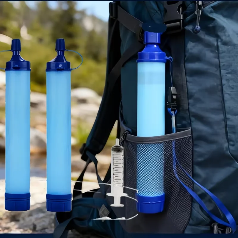 Disaster Preparedness Water Filter, Personal Survival Straw Purifier for Emergency Kits, Outdoor Camping & Hiking Gear