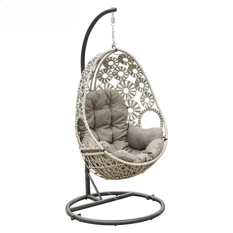 

Outdoor hanging rattan egg chair leisure wicker courtyard egg swing hammock garden swing leisure villa chair