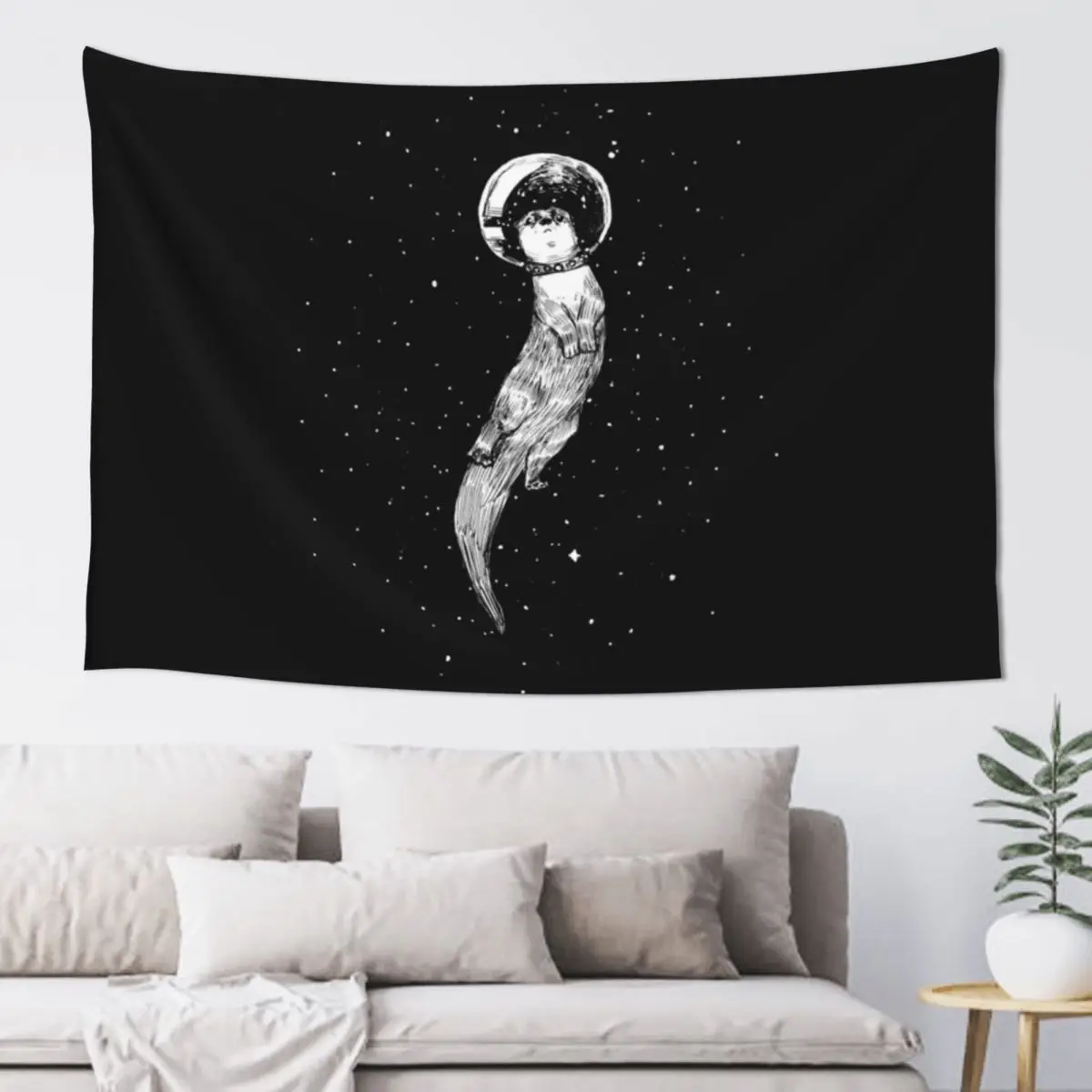 

Drifting in Otter Space (best for color) Tapestry Aesthetic Room Decorations Room Decor Korean Style Tapestry