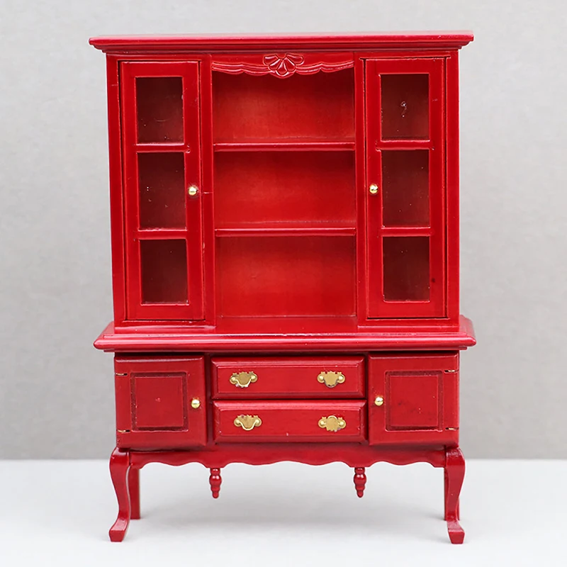 Multi Style Miniature Wooden Bookshelf Mini Cabinet Bedroom Furniture Kits Home & Living For 1:12 Dollhouse Toys Gift