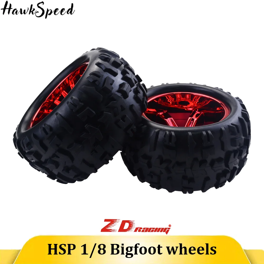 ZD Racing 2Pcs Rubber 1/8 Climbing RC Car Truck Wheels Tires 8477 for HSP Louise TRAXXAS HPI E-MAXX Savage Flux ZD Racing Parts