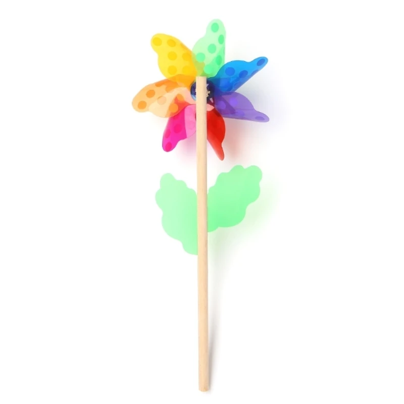 

Windmill Children Kids Garden Decoration 7 Leaves Colorful Outdoors Spinner