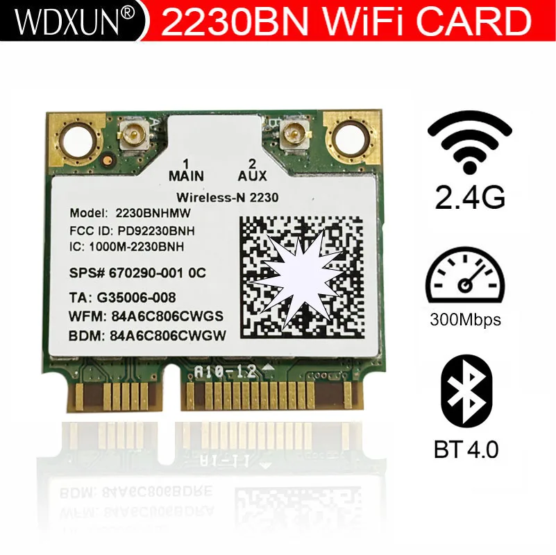 Wireless-N2230 2230 2230BN 2230BNHMW 2230N Half MINI PCI-E 300Mbps+Bluetooth 4.0 Wireless Wlan Wifi Card