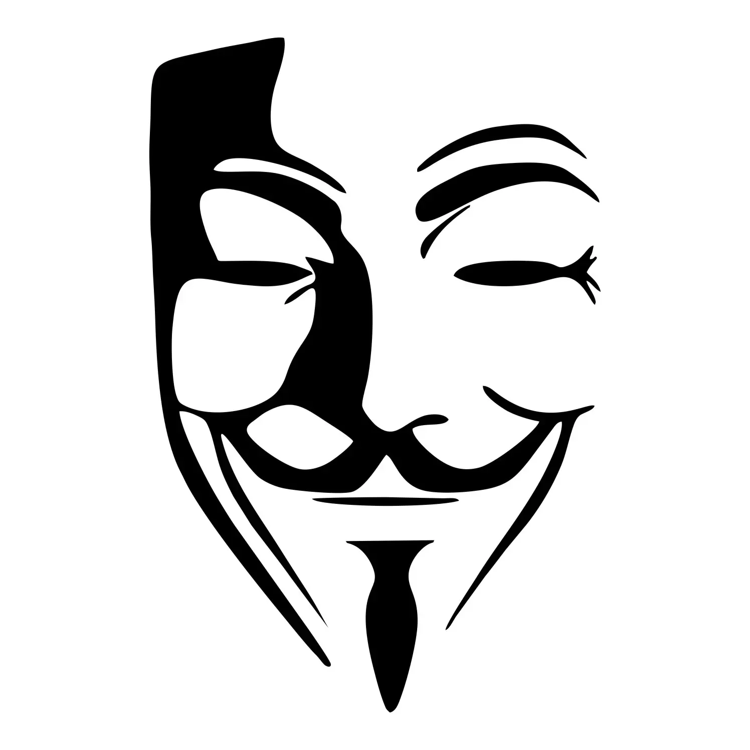 

New Design Anonymous Mask Car Sticker Motorcycle Killer Decorative Accessories Creative Waterproof Sunscreen Sticker, 10CM