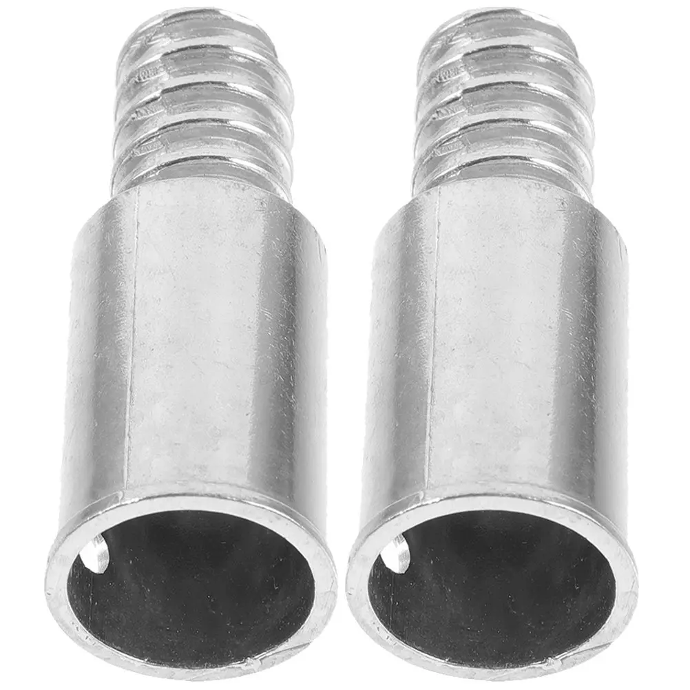 2Pcs Broom Handle Threaded End Replacement Extension Pole Adapter Fits 25Mm Diameter American Thread Easy Install Metal
