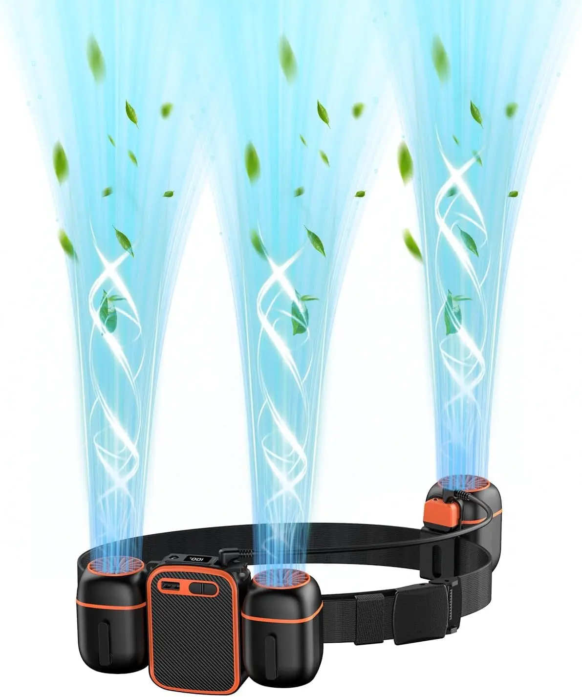 2026 New Upgrade 2026 Portable Waist Fan With Dual Small Fans For 10 Times Strong Wind & Wide Cooling Area 10000mAh Battery