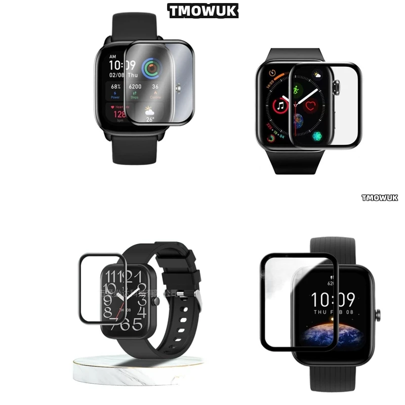 

For Amazfit BIP 3 5 6 U Pro Active Unity GTS 2E 2 3 4 MINI Easy To Install Soft Flexible Screen Protective Film - 3D Curve