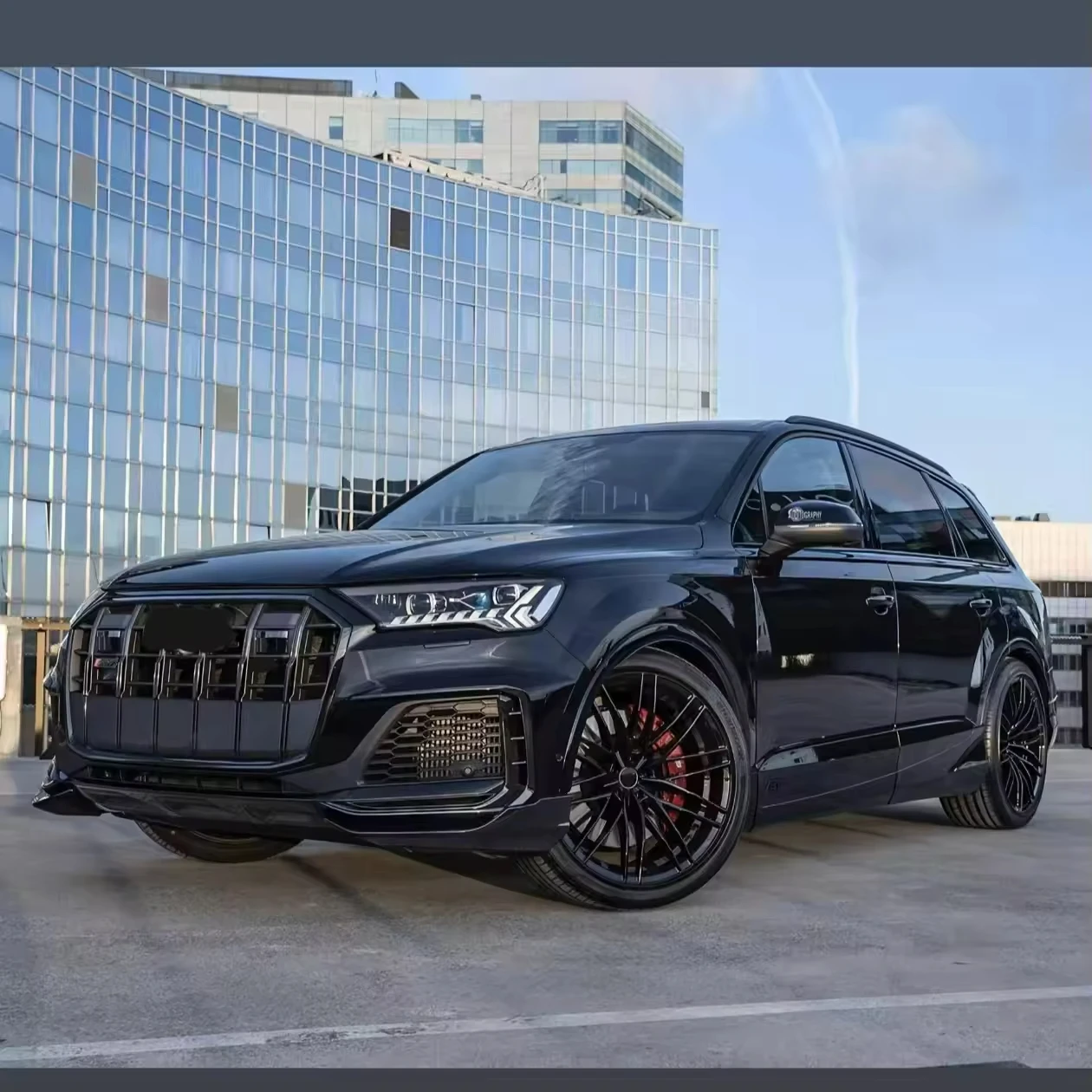 For  Q7 SQ7 2020-2023 ABT Style Upgrade Wide Body Kit Fender Flare Side Skirt Rear Tail Spoiler Diffuser