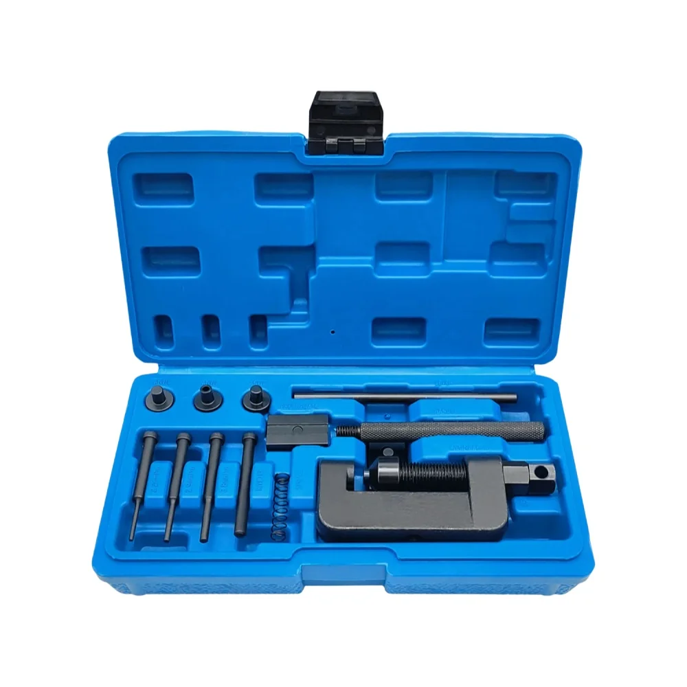 AliExpress NONE 13Pcs Heavy Duty Chain Breaker Splitter Link Riveter Tool Kit Motorcycle Bicycle Cam Drive Riveting Repair Set