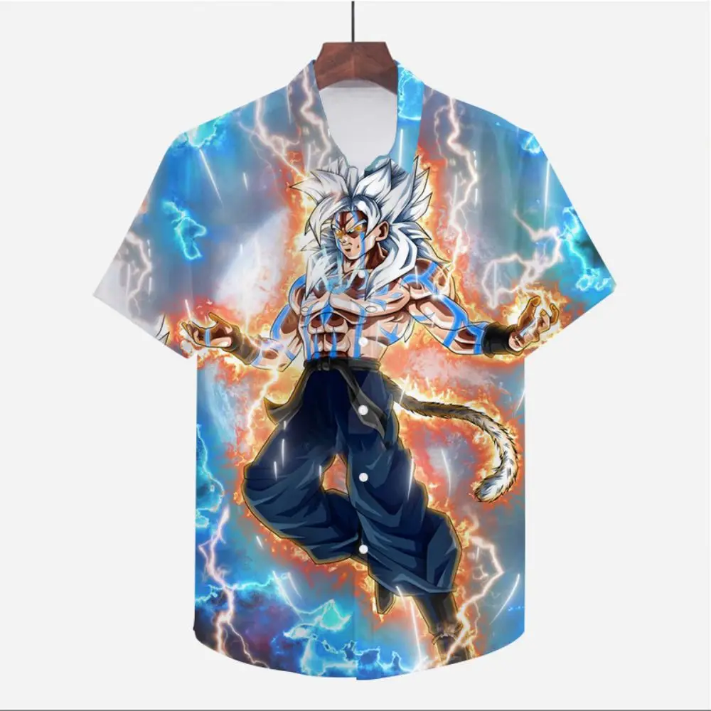 

Men's Clothes Dragon Ball Z Cool Shirt Streetwear Anime 5XL Seaside Trip Beach Style 2023 Harajuku Fashion Cute Oversized Y2k