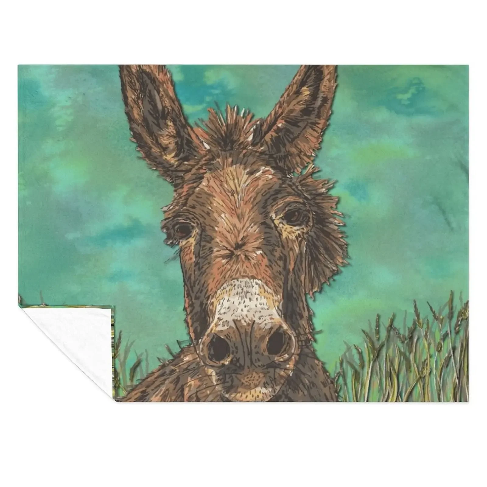 

Little Brown Donkey Throw Blanket Large christmas decoration Cute for babies Blankets