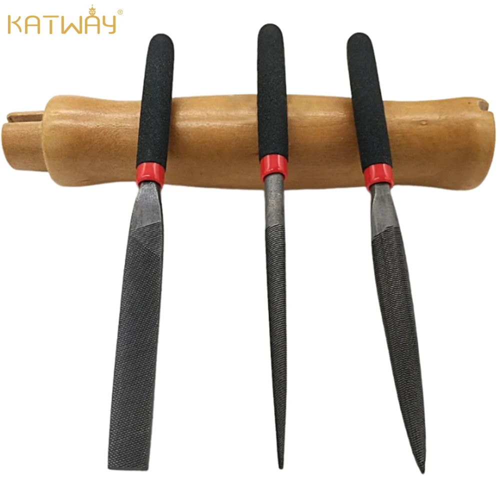 KATWAY Needle Flat Files Set Small Steel Files for Stone, Glass, Metal Carving, Woodworking, and Carpentry Hand Tools HH-AA50